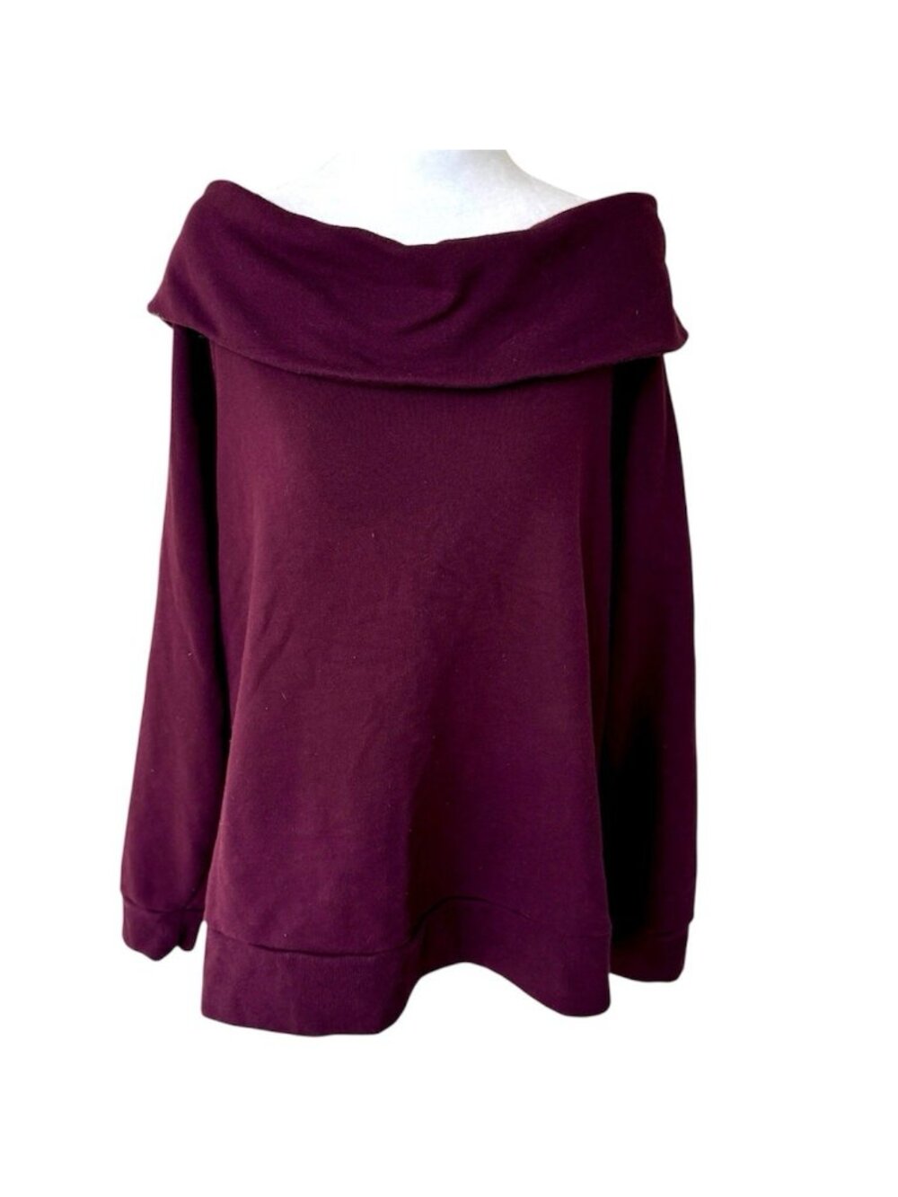Victoria's Secret Victoria Sport Women XL Off The Shoulder Cowl Neck Sweatshirt